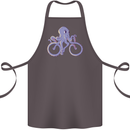 A Cycling Octopus Funny Cyclist Bicycle Cotton Apron 100% Organic Dark Grey