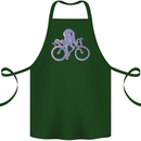 A Cycling Octopus Funny Cyclist Bicycle Cotton Apron 100% Organic Forest Green
