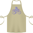 A Cycling Octopus Funny Cyclist Bicycle Cotton Apron 100% Organic Khaki