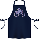 A Cycling Octopus Funny Cyclist Bicycle Cotton Apron 100% Organic Navy Blue