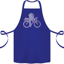 A Cycling Octopus Funny Cyclist Bicycle Cotton Apron 100% Organic Royal Blue