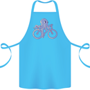 A Cycling Octopus Funny Cyclist Bicycle Cotton Apron 100% Organic Turquoise