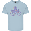 A Cycling Octopus Funny Cyclist Bicycle Kids T-Shirt Childrens Light Blue