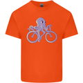 A Cycling Octopus Funny Cyclist Bicycle Kids T-Shirt Childrens Orange