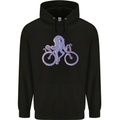 A Cycling Octopus Funny Cyclist Bicycle Mens 80% Cotton Hoodie Black