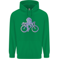A Cycling Octopus Funny Cyclist Bicycle Mens 80% Cotton Hoodie Irish Green