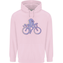 A Cycling Octopus Funny Cyclist Bicycle Mens 80% Cotton Hoodie Light Pink