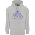 A Cycling Octopus Funny Cyclist Bicycle Mens 80% Cotton Hoodie Sports Grey