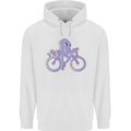 A Cycling Octopus Funny Cyclist Bicycle Mens 80% Cotton Hoodie White