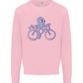 A Cycling Octopus Funny Cyclist Bicycle Mens Sweatshirt Jumper Light Pink