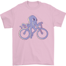A Cycling Octopus Funny Cyclist Bicycle Mens T-Shirt 100% Cotton Light Pink