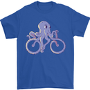 A Cycling Octopus Funny Cyclist Bicycle Mens T-Shirt 100% Cotton Royal Blue