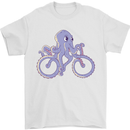 A Cycling Octopus Funny Cyclist Bicycle Mens T-Shirt 100% Cotton White
