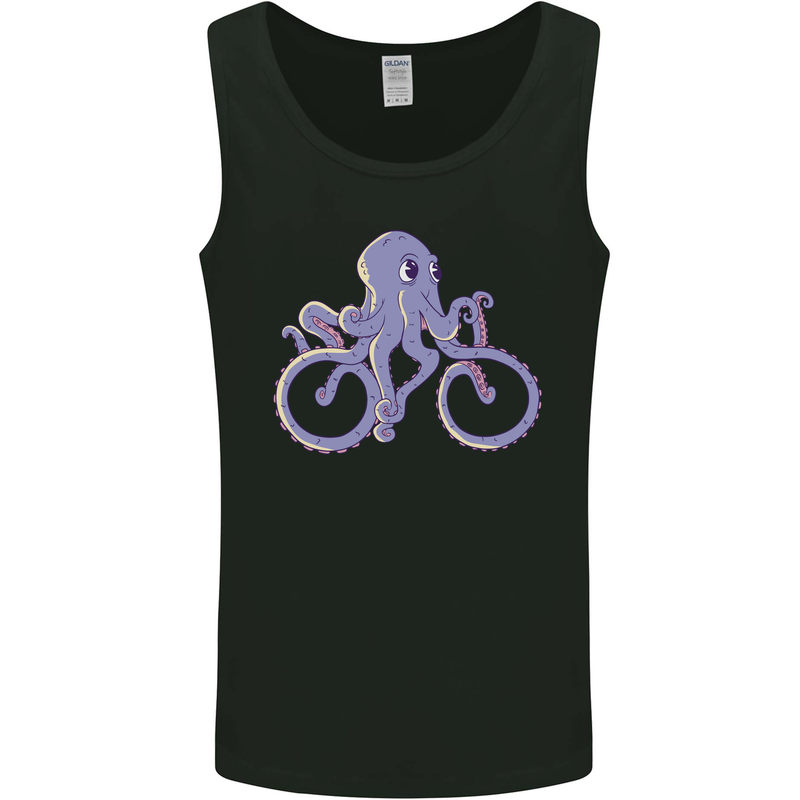 A Cycling Octopus Funny Cyclist Bicycle Mens Vest Tank Top Black