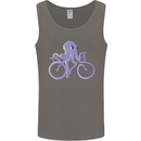 A Cycling Octopus Funny Cyclist Bicycle Mens Vest Tank Top Charcoal