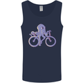 A Cycling Octopus Funny Cyclist Bicycle Mens Vest Tank Top Navy Blue