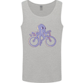 A Cycling Octopus Funny Cyclist Bicycle Mens Vest Tank Top Sports Grey