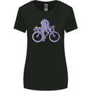 A Cycling Octopus Funny Cyclist Bicycle Womens Wider Cut T-Shirt Black