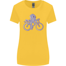 A Cycling Octopus Funny Cyclist Bicycle Womens Wider Cut T-Shirt Yellow
