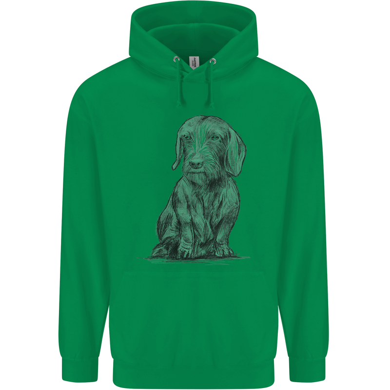 A Dachshund Dog Childrens Kids Hoodie Irish Green