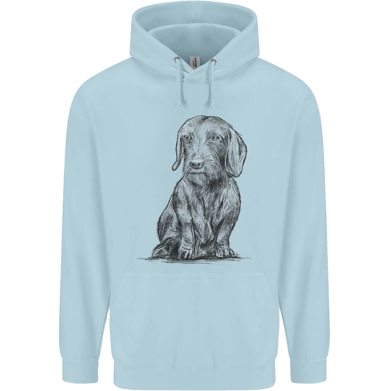 A Dachshund Dog Childrens Kids Hoodie Light Blue