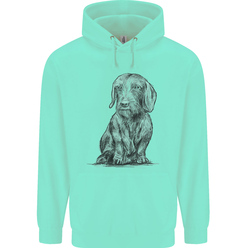 A Dachshund Dog Childrens Kids Hoodie Peppermint