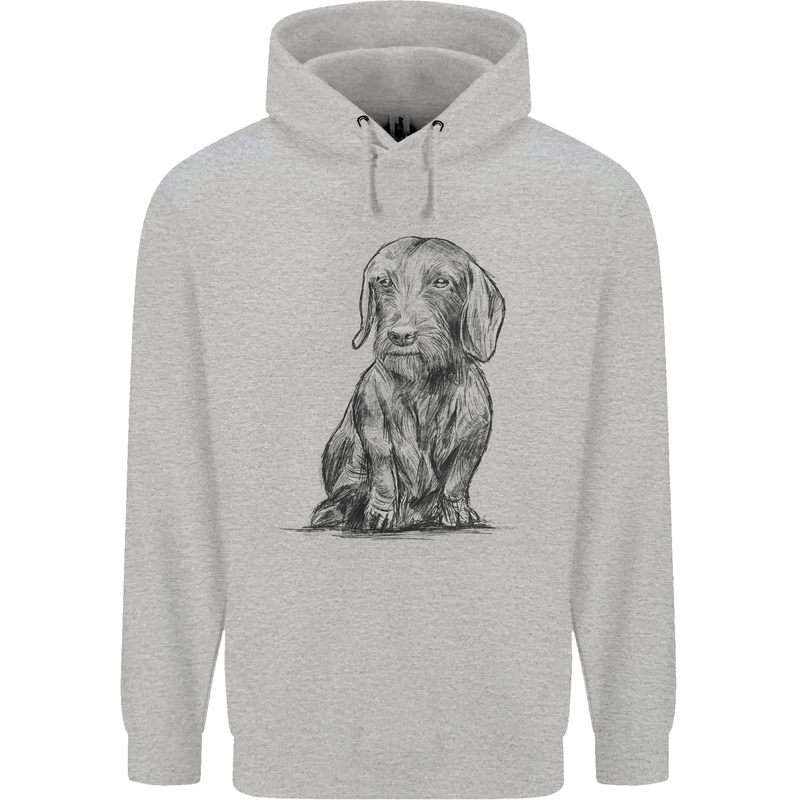 A Dachshund Dog Childrens Kids Hoodie Sports Grey