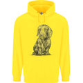A Dachshund Dog Childrens Kids Hoodie Yellow