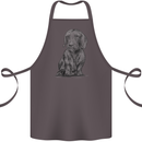 A Dachshund Dog Cotton Apron 100% Organic Dark Grey