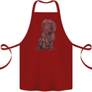 A Dachshund Dog Cotton Apron 100% Organic Maroon