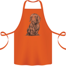 A Dachshund Dog Cotton Apron 100% Organic Orange