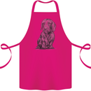 A Dachshund Dog Cotton Apron 100% Organic Pink