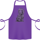 A Dachshund Dog Cotton Apron 100% Organic Purple
