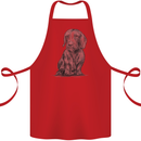 A Dachshund Dog Cotton Apron 100% Organic Red