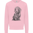 A Dachshund Dog Kids Sweatshirt Jumper Light Pink