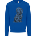 A Dachshund Dog Kids Sweatshirt Jumper Royal Blue