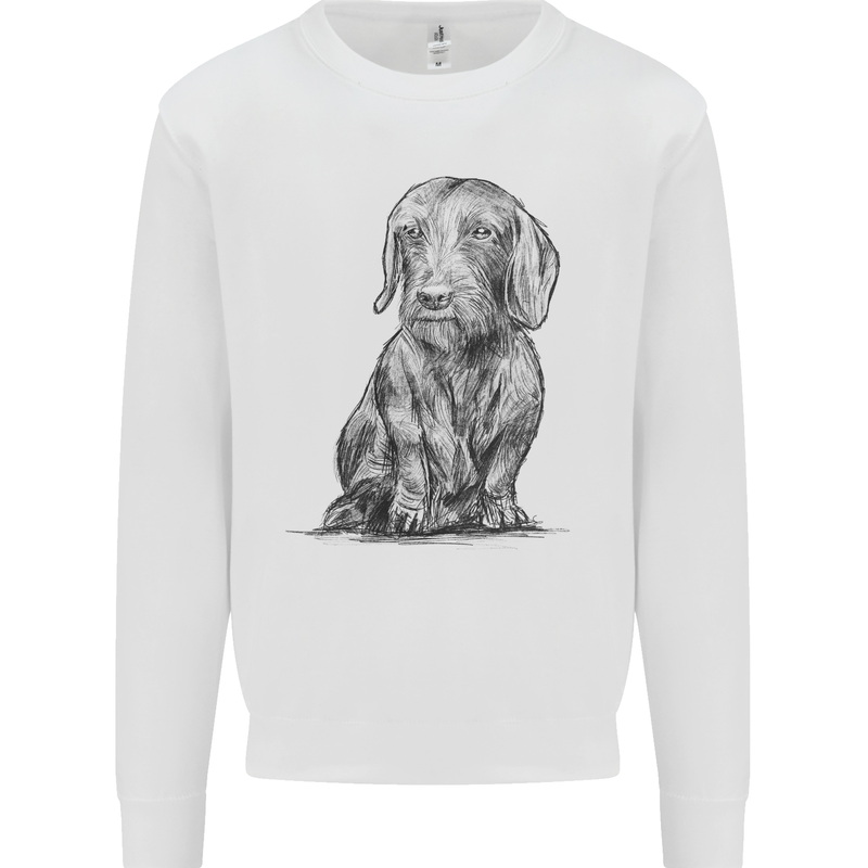 A Dachshund Dog Kids Sweatshirt Jumper White