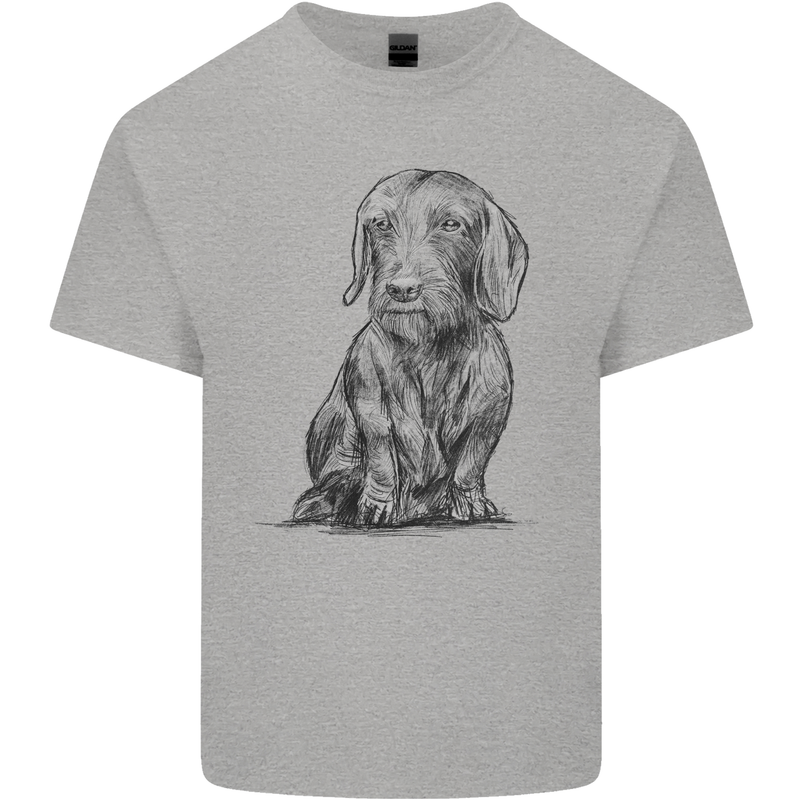 A Dachshund Dog Kids T-Shirt Childrens Sports Grey