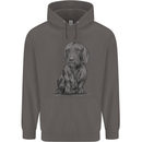 A Dachshund Dog Mens 80% Cotton Hoodie Charcoal