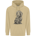 A Dachshund Dog Mens 80% Cotton Hoodie Sand