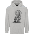 A Dachshund Dog Mens 80% Cotton Hoodie Sports Grey
