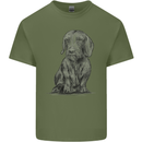 A Dachshund Dog Mens Cotton T-Shirt Tee Top Military Green