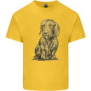 A Dachshund Dog Mens Cotton T-Shirt Tee Top Yellow