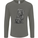 A Dachshund Dog Mens Long Sleeve T-Shirt Charcoal