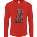 A Dachshund Dog Mens Long Sleeve T-Shirt Red