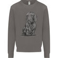 A Dachshund Dog Mens Sweatshirt Jumper Charcoal