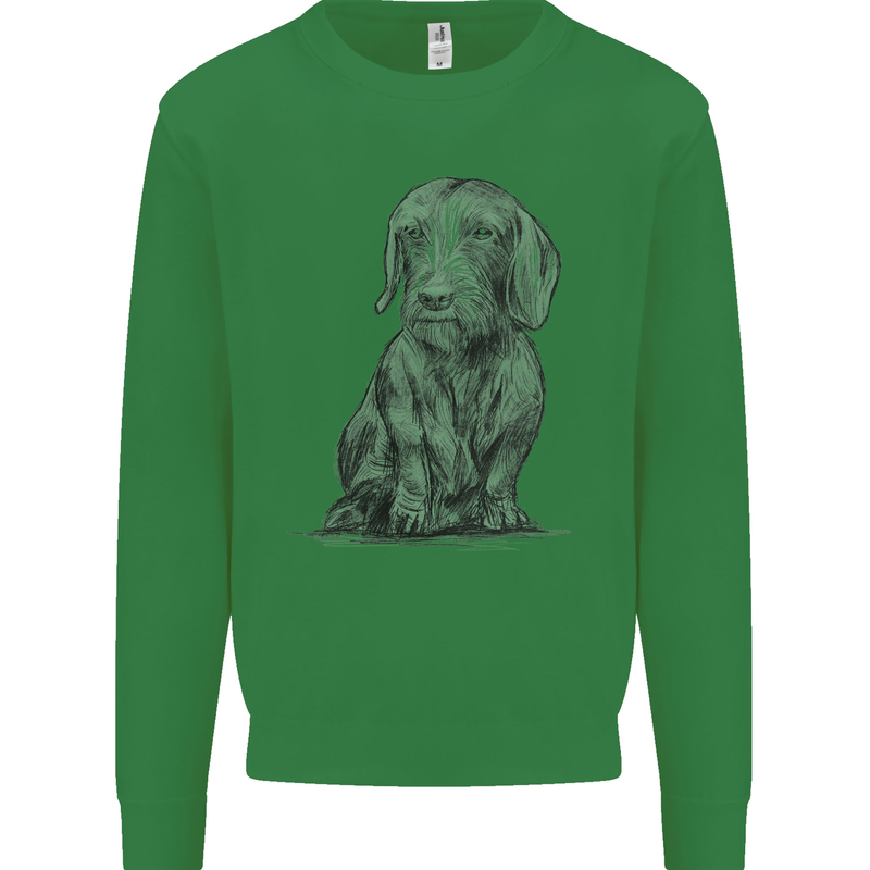 A Dachshund Dog Mens Sweatshirt Jumper Irish Green