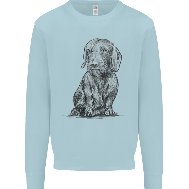 A Dachshund Dog Mens Sweatshirt Jumper Light Blue