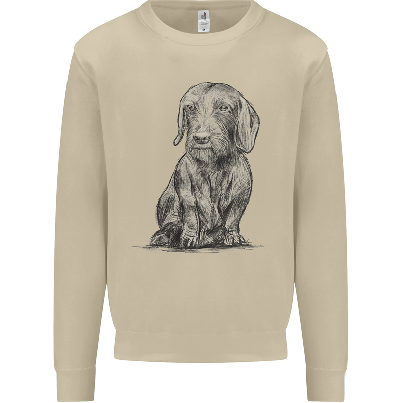 A Dachshund Dog Mens Sweatshirt Jumper Sand