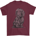A Dachshund Dog Mens T-Shirt 100% Cotton Maroon